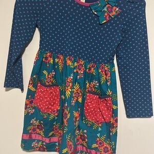 Matilda Jane Blue and Pink Floral Kids Dress